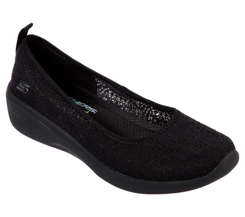 Skechers Arya - Airy Days - Womens Flats Shoes Black [AU-IH9829]